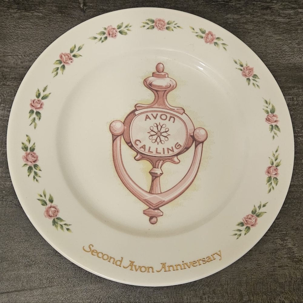 Avon Calling Second Anniversary Porcelain Collectible Plate